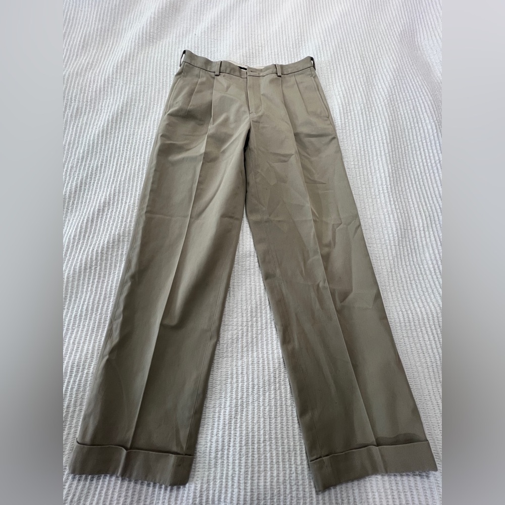 Brooks Brothers Advantage Chino Elliot Two Pleat pants Men's Size W33/L30